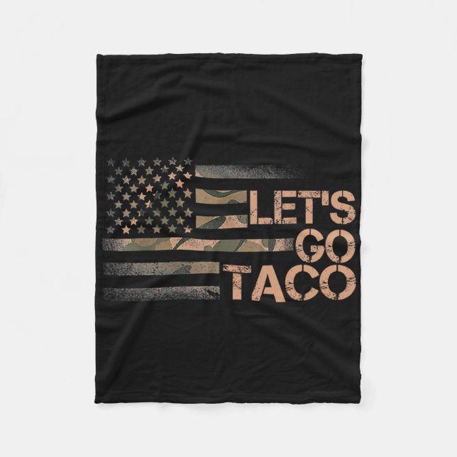 Funny Let's Go Taco 3 Fleecedecke (Vorderseite)
