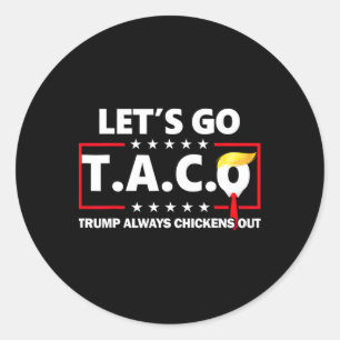 Funny Let's Go Taco 49 Runder Aufkleber