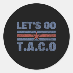 Funny Let's Go Taco 56 Runder Aufkleber