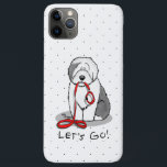 Funny Let's Go! Walk Old English Sheepdog (Grau 1) Case-Mate iPhone Hülle<br><div class="desc">Lass uns gehen! (für einen Spaziergang) Alte englische Sheepdog - Niedliche,  aufgeregte OES mit roter Leine und Kragen im Mund,  bereit,  etwas zu tun... Fahren,  spielen,  spazieren gehen,  Urlaub machen,  überall! Copyright © Angi Laframboise. Funny Old English Sheepdog Rasse und Hunde Gehorsam Training themed Cartoon Geschenke für Hunde Liebhaber.</div>