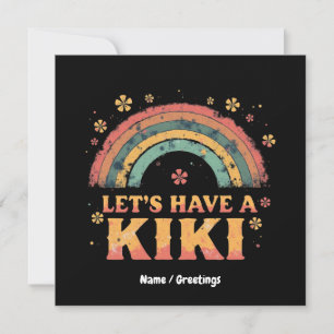 Funny "Let's have a Kiki" LGBT Trans Gender Retro Einladung