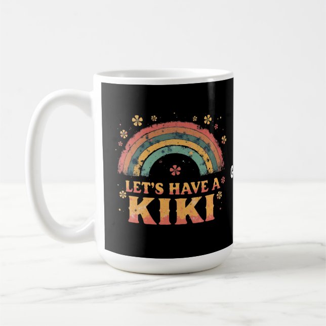 Funny "Let's have a Kiki" LGBT Trans Gender Retro Kaffeetasse (Links)