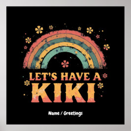 Funny "Let's have a Kiki" LGBT Trans Gender Retro Poster