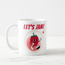 Funny let's marschieren Zitat Erdbeeren Cartoon Kaffeetasse