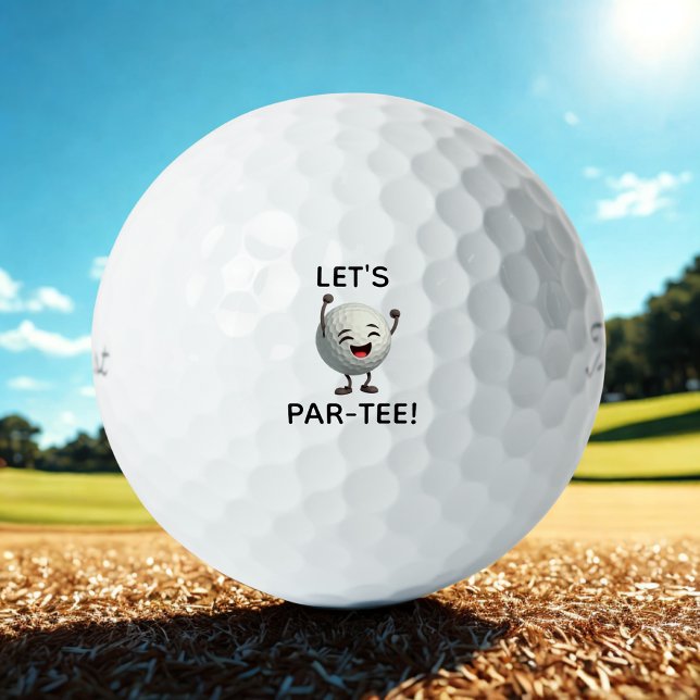 Funny Let's Par-T-Shirt Golf Ball (Von Creator hochgeladen)