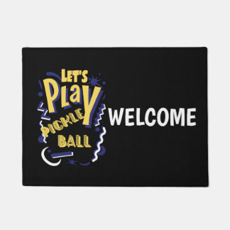 Funny Let's Play Pickleball Party Design Fußmatte