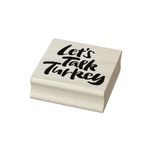 Funny Let's reden Türkei Erntedank Dinner Sprichwo Gummistempel