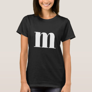 Funny Letter M Chocolate Candy Halloween Team Grup T-Shirt