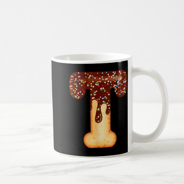 Funny Letter T Ice Cream Chocolate Sprinkles  Kaffeetasse (Rechts)