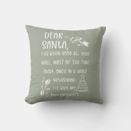 Funny Letter to Santa Christmas Xmas gifts Kissen