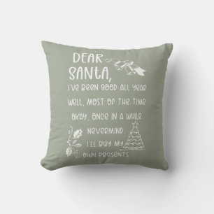 Funny Letter to Santa Christmas Xmas gifts Kissen