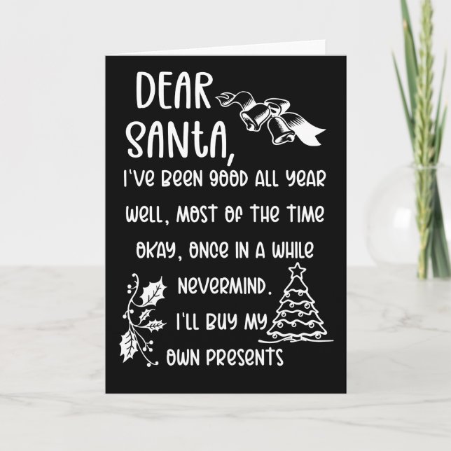Funny Letter to Weihnachten Weihnachten Weihnachts Karte (Vorderseite)