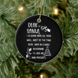 Funny Letter to Weihnachten Weihnachten Weihnachts Keramik Ornament