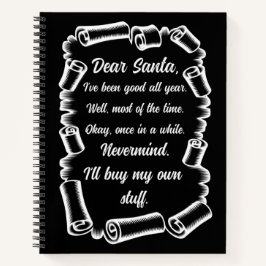 Funny Letter to Weihnachten Weihnachten Weihnachts Notizbuch