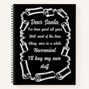 Funny Letter to Weihnachten Weihnachten Weihnachts Notizbuch