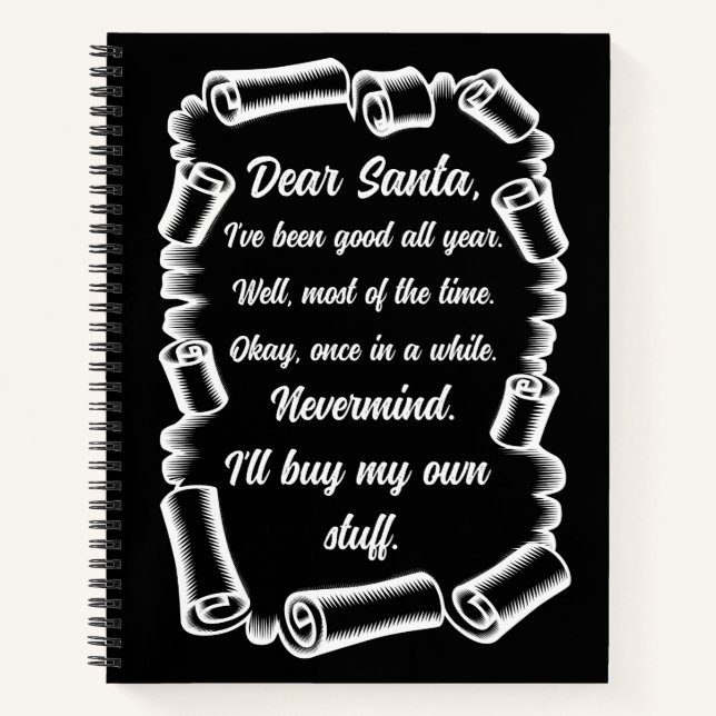 Funny Letter to Weihnachten Weihnachten Weihnachts Notizbuch (Vorderseite)