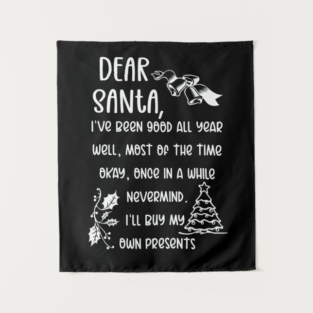 Funny Letter to Weihnachten Weihnachten Weihnachts Wandteppich (Vorderseite)