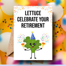 Funny Lettuce Pun Pensionierung Faltenglück Gruß