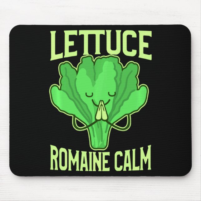 Funny Lettuce Romaine Calm Meditation Yoga Zen  Mousepad (Vorne)