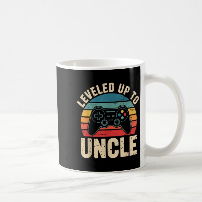 Funny Leveled Up To Uncle Video Gamers Gaming Cute Kaffeetasse (Rechts)