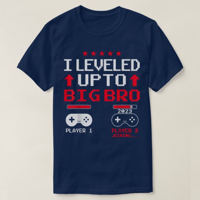 Funny Leveling Up To Big Bro 2023 Loading Future B T-Shirt (Design vorne)