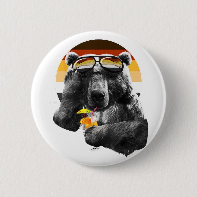 Funny LGBT Gay Bear Prix Button (Vorderseite)