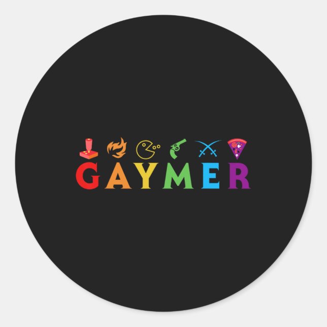 Funny Lgbt Pride Gay Gamer Videospiel Lover Runder Aufkleber (Vorderseite)