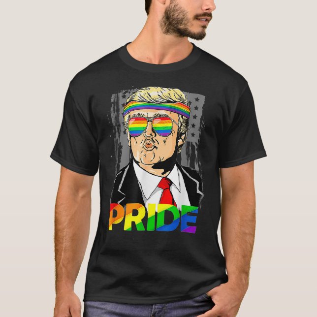 Funny LGBTQ Gay Pride Trump T-Shirt (Vorderseite)