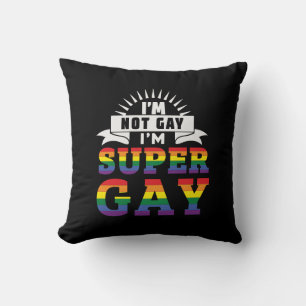 Funny LGBTQ Ich bin Super Gay GAY PRIDE Kissen