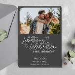 Funny Libations Celebration Foto Hochzeit Save The Date<br><div class="desc">Die lustige Hochzeit speichert die Dattelkarten in einem Design,  das "Libations,  Celebration und komische Tanzformationen. Cusotmized mit einem Ihrer Lieblings-Fotos und Sie Hochzeitsdetails. Schicken Sie eine E-Mail an Familie und Freunde,  die sie Save the Date haben,  um für Ihre Hochzeit und Set den Ton für Ihre unvergessliche Feier.</div>