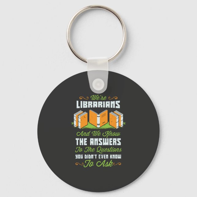 Funny Librarian Geschenke Schlüsselanhänger (Vorderseite)
