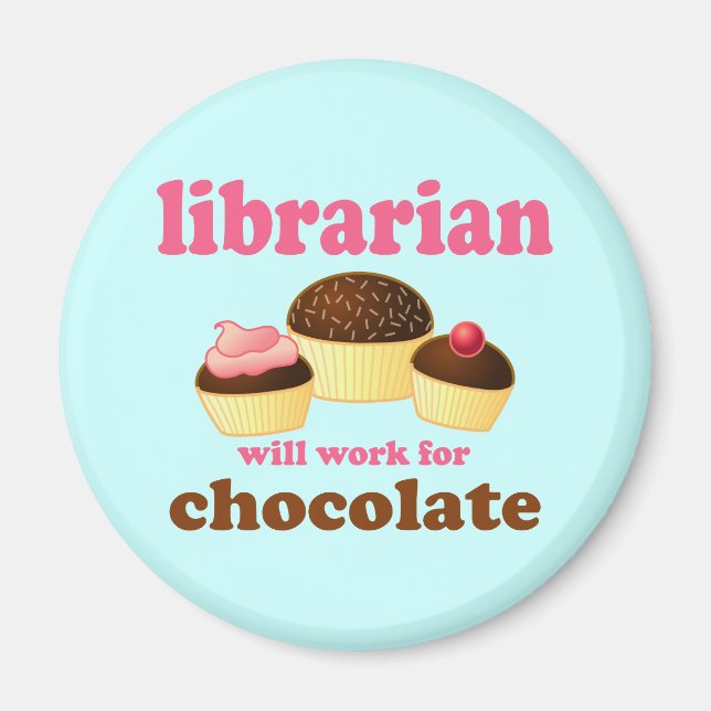 Funny Librarian Magnet (Vorne)