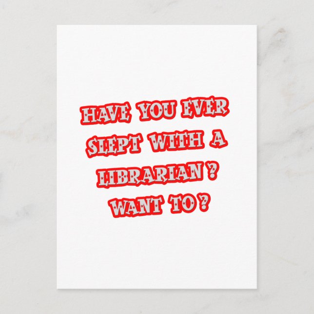Funny Librarian Pick-Up Line Postkarte (Vorderseite)