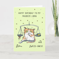 Funny Librone Karte Zodiac Cat Star Sternzeichen H