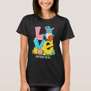 Funny Liebe Basketball Osterfest Ei Jagdhütten Bas T-Shirt