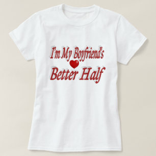 Funny Liebe Boyfriend zitiert roten Text T-Shirt