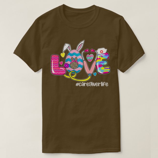 Funny Liebe Egg Pflege Giver Life Nurse Happy Oste T-Shirt (Design vorne)