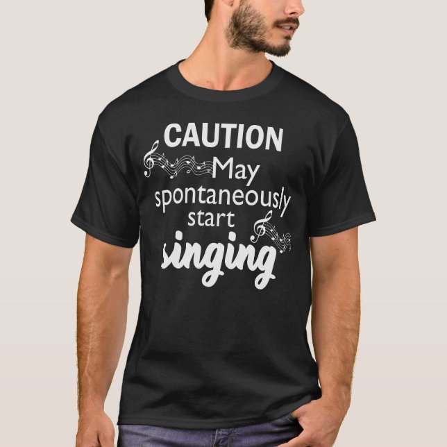 Funny Liebe für Sing-Geschenk T-Shirt (Vorderseite)