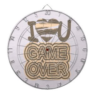 Funny Liebe Game Over Dartscheibe