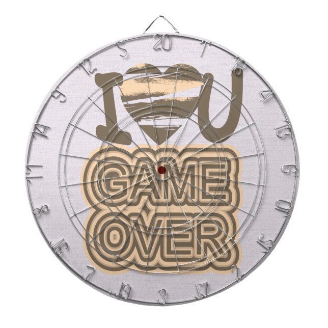 Funny Liebe Game Over Dartscheibe (vorne)