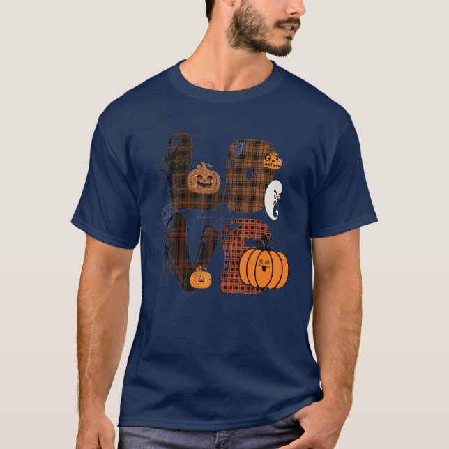 Funny Liebe Halloween Pumpween Halloween T-Shirt (Vorderseite)