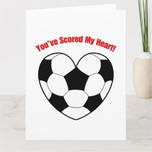 Funny Liebe Heart Football Pun Valentine's Card Karte