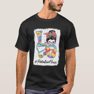 Funny Liebe Pädiatrische Krankenschwester Messy Bu T-Shirt