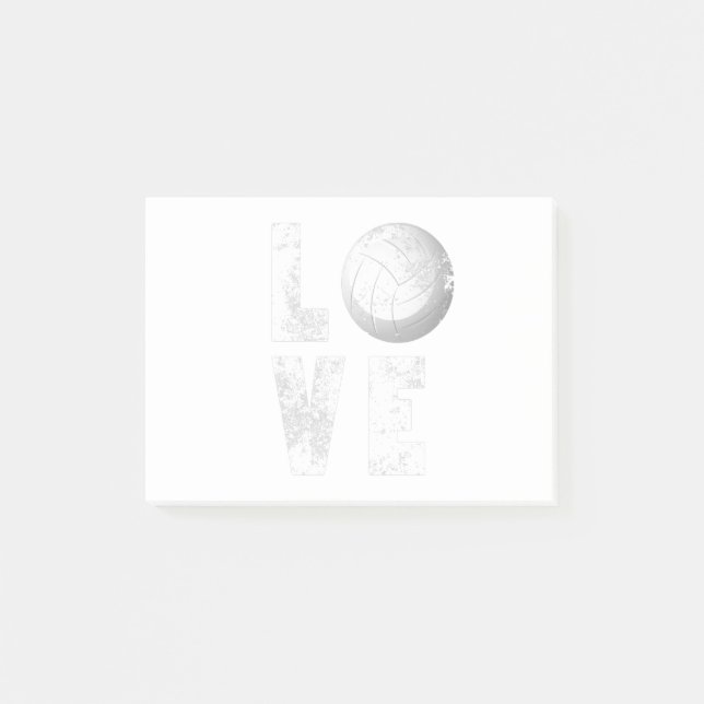 Funny Liebe    Volleyballon für Sportliebhaber Post-it Klebezettel (Vorderseite)