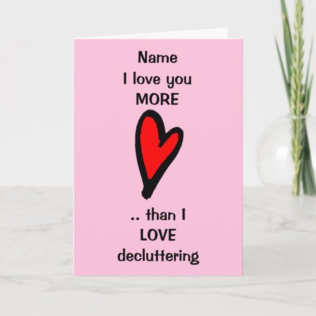 Funny Liebe you Mehr Valentinstag Karte (Vorderseite)