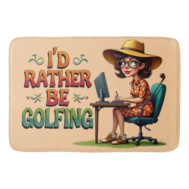 Funny lieber für sie Golfspielen Badematte (Vorderseite)