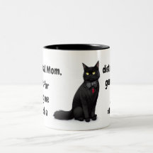 Funny Lieber Katze Mama Zitat Black Cat Personalis
