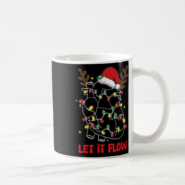Funny Ließ es fließt Anatomie Herz Herz Herz Nurse Kaffeetasse (Rechts)