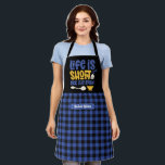 Funny Life ist Kurz Lick The Spoon Kariertes Muste Schürze<br><div class="desc">Lustvolle und coole Schürze,  um das Kochen noch angenehmer zu machen. Personalisiertes Geschenk für Familie und Freunde,  die Liebe Kochen,  Backen und probieren neue Rezepte in der Küche. Passen Sie die Formulierung an Ihren Anlass an. Mit dem Design-Tool können Sie den Schriftart-,  Schriftart- und Schriftart-Typ weiter ändern.</div>