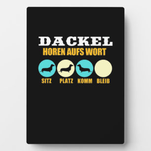 Funny Life mit Dackel Hund Fotoplatte